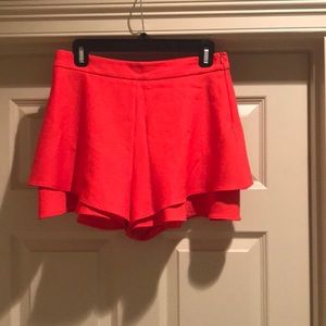 Zara women’s bright orange loose fitting shorts